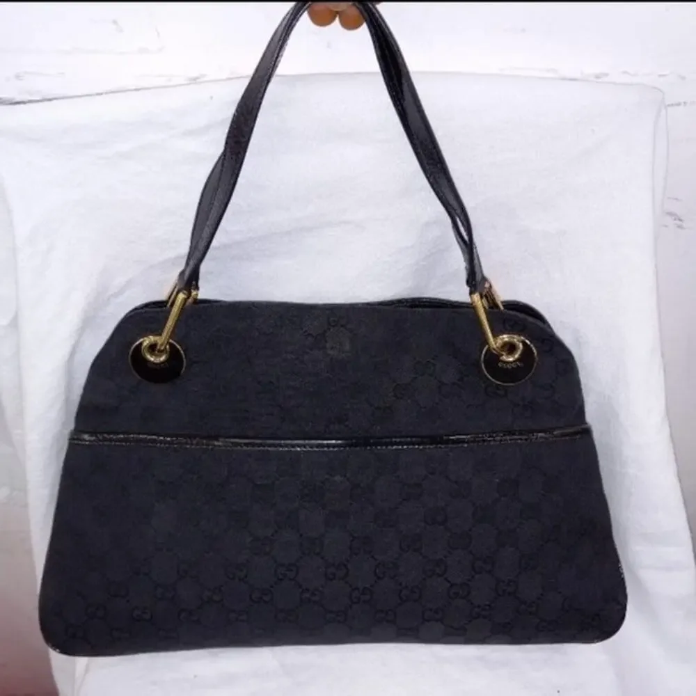 Gucci GG Eclipse Shoulder Bag Canvas Patent leather Bag